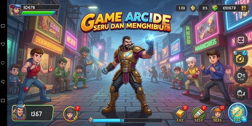 Screenshot gameplay seru dari ID678 yang menunjukkan aksi Arcade.
