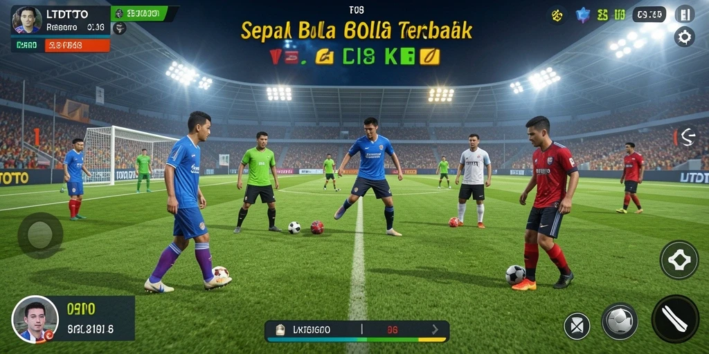 Tampilan gameplay LTDTOTO yang seru dan mendebarkan di lapangan sepak bola.