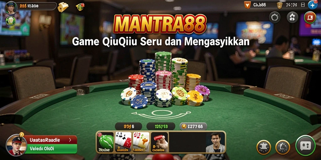 Tangkapan layar utama menunjukkan keseruan gameplay QiuQiu.