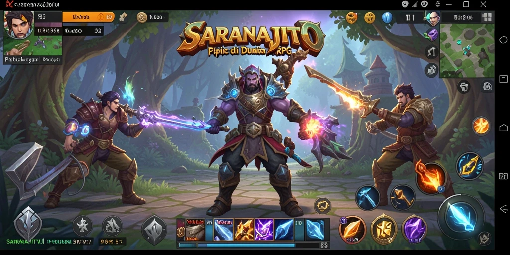 Tangkapan layar gameplay menampilkan aksi seru dalam SARANAJITU.