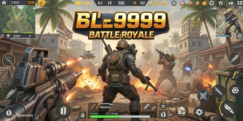 Tampilan gameplay SL999 yang mendebarkan dalam pertempuran Battle Royale.