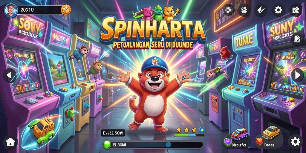 Tampilan gameplay menarik dari SPINHARTA dengan berbagai tantangan.